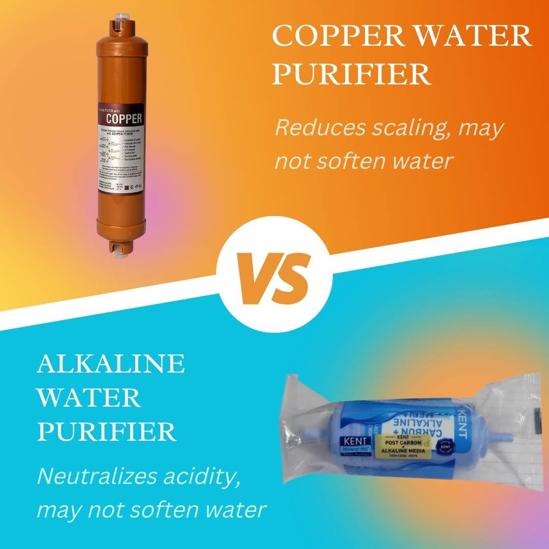 Copper and Alkaline water purifier effectiveness on hard water comparison