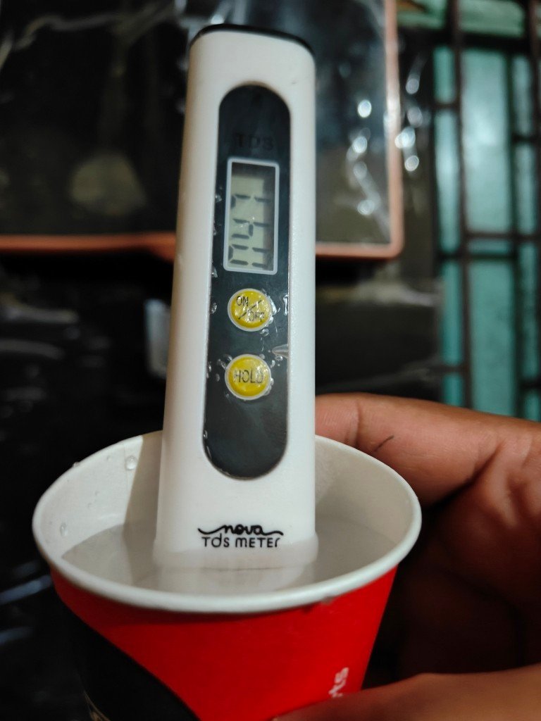 TDS testing using TDS meter in Aquaguard Enrich Marvel RO