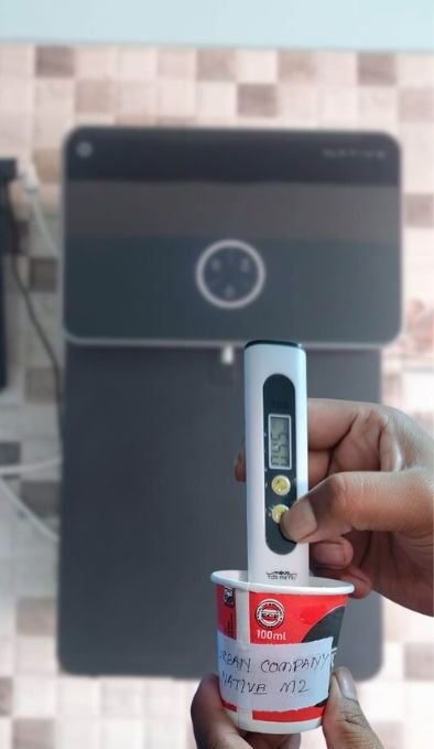 45 TDS level shown in the TDS meter of UC Native M2