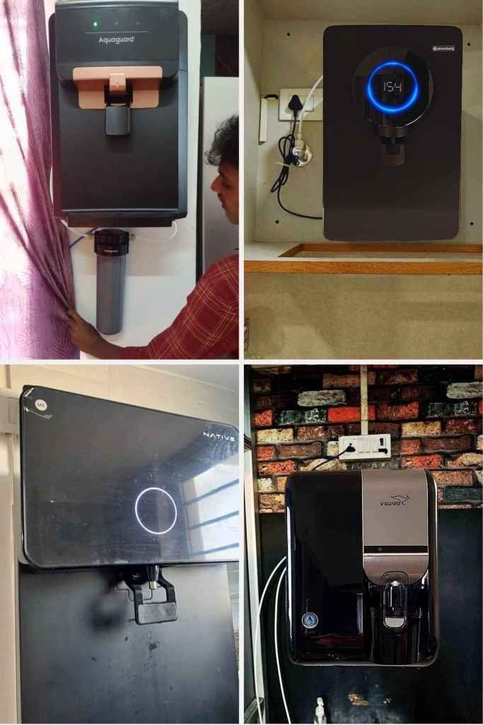 Installed Water Purifier for testing